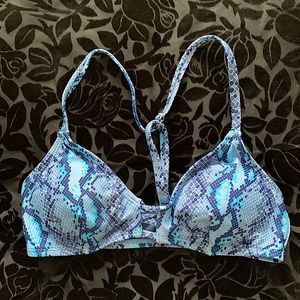 4/$25 NWT Women's Cupshe Mosaic Blue Fish Scale Swimwear Top S